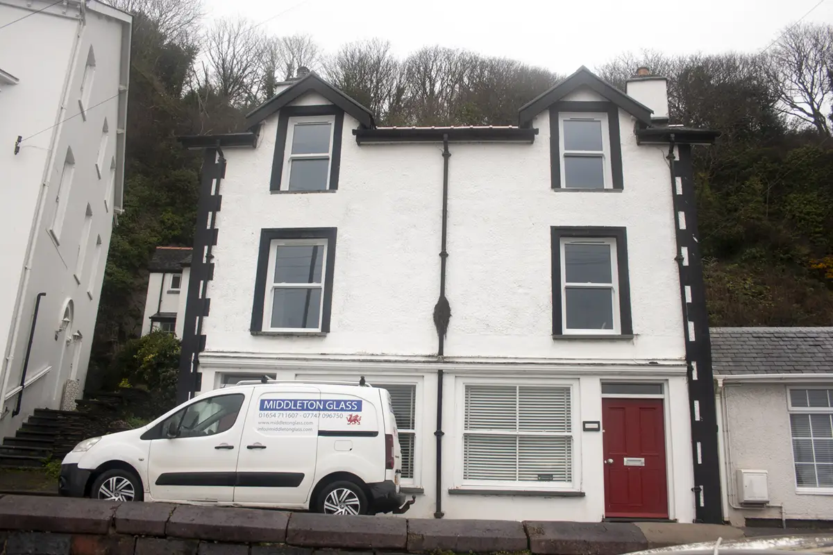 Photo of Yelland, showing brand new windows fitted by Middleton Glass Limited